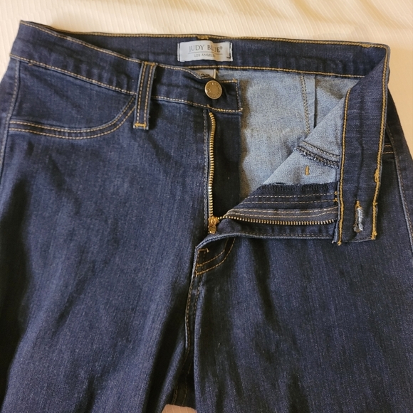 Judy Blue Lily High Rise Raw Hem Flare Jeans sz 27 8396 - Picture 4 of 10